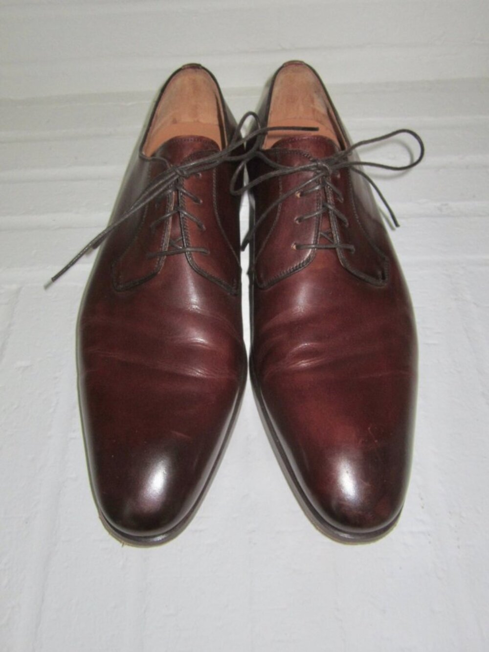 MAGNANNI Plain Toe Oxford Shoes Brown Leather Men’s 10 M